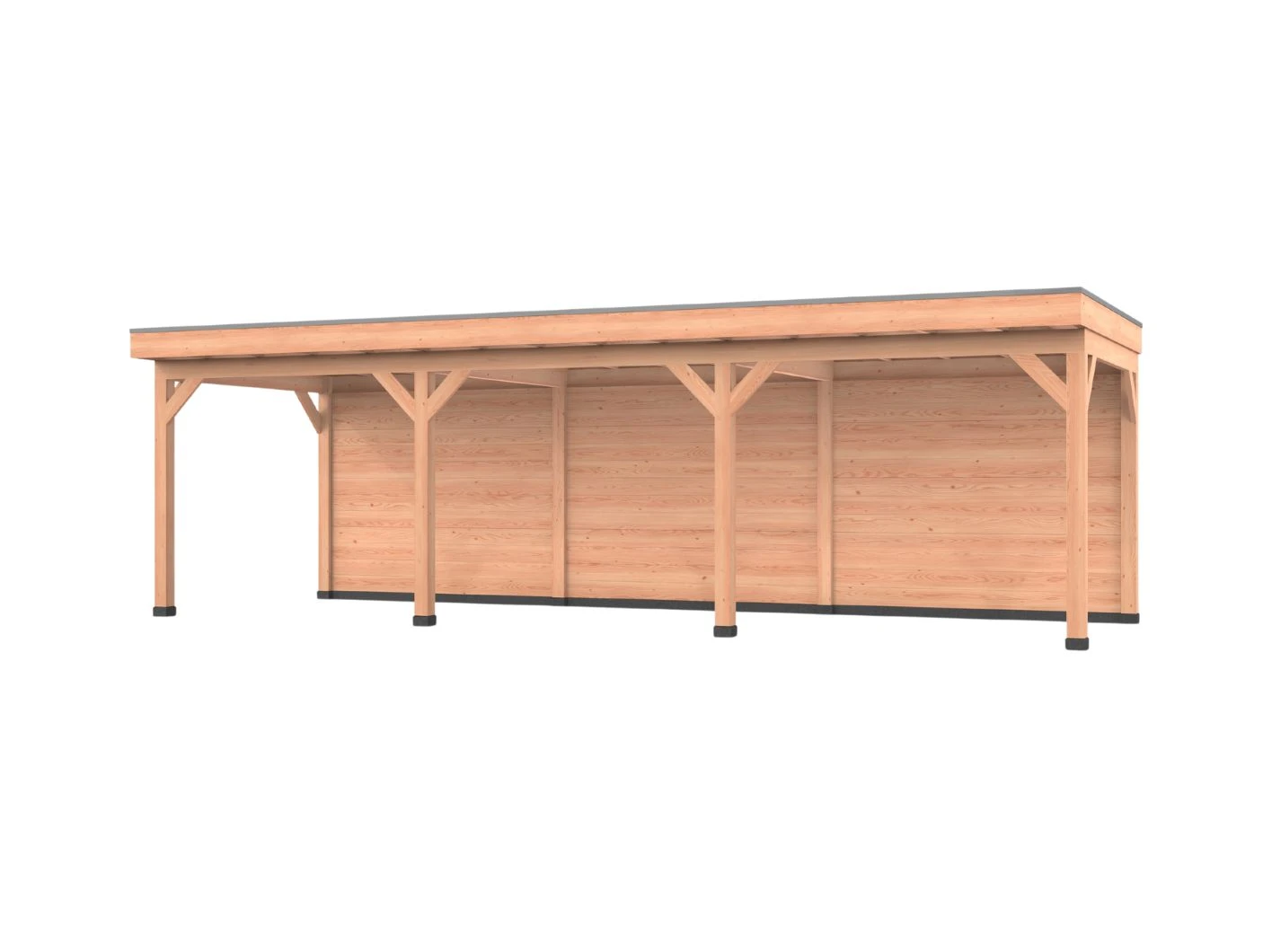 Douglas overkapping, 900 x 300, met achterwand, Westwood Comfort Green - Afbeelding 1